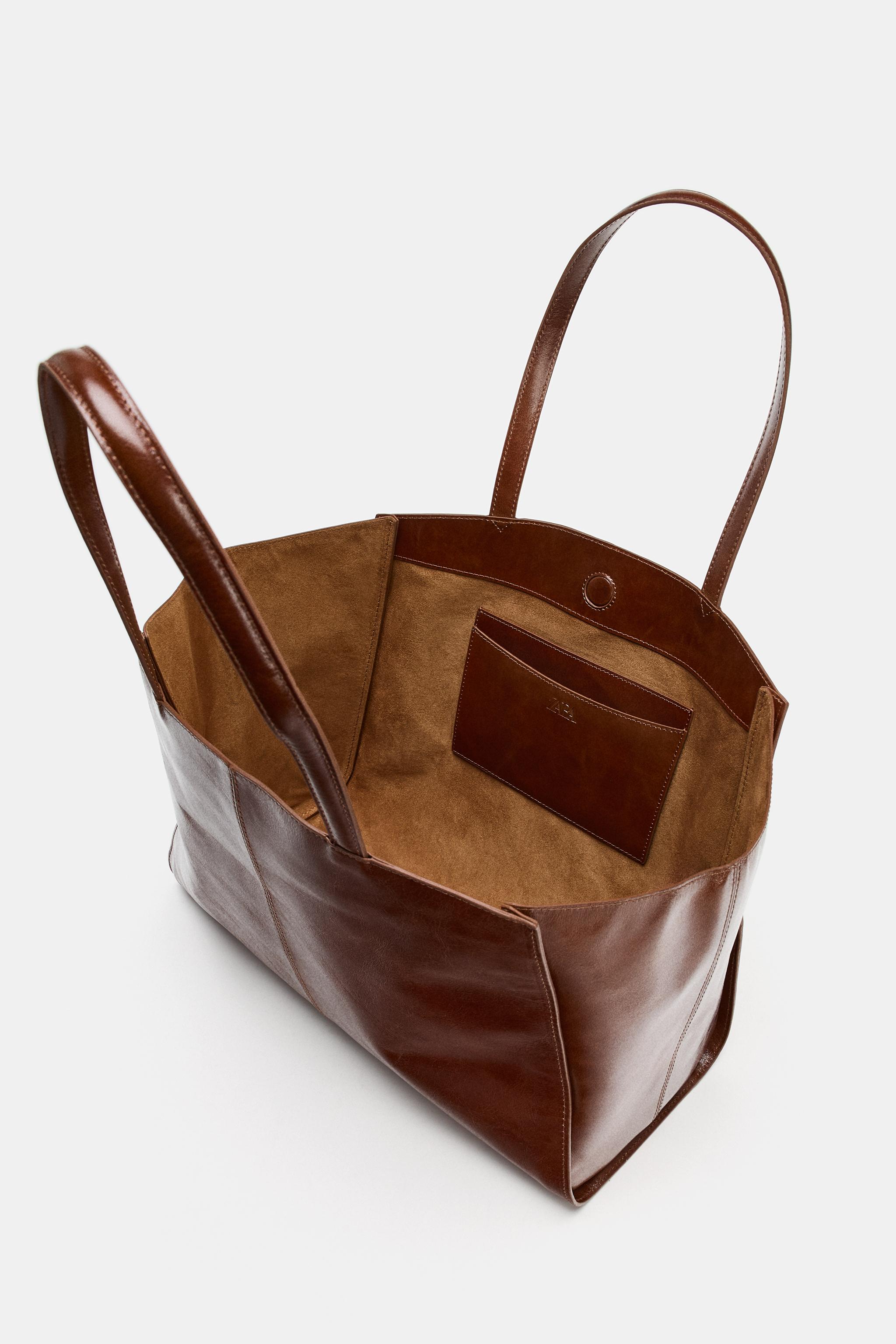 SAC SHOPPER EN CUIR AVEC SURPIQÛRES